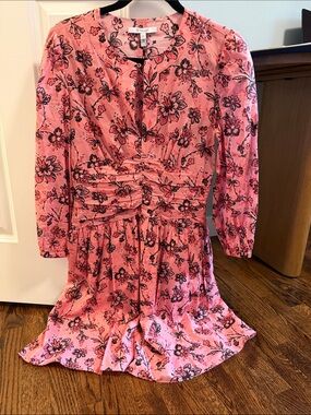10 Crosby Derek Lam Pink Floral Mini Dress